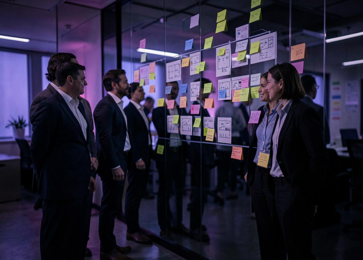 A working session mapping where AI belongs in the business